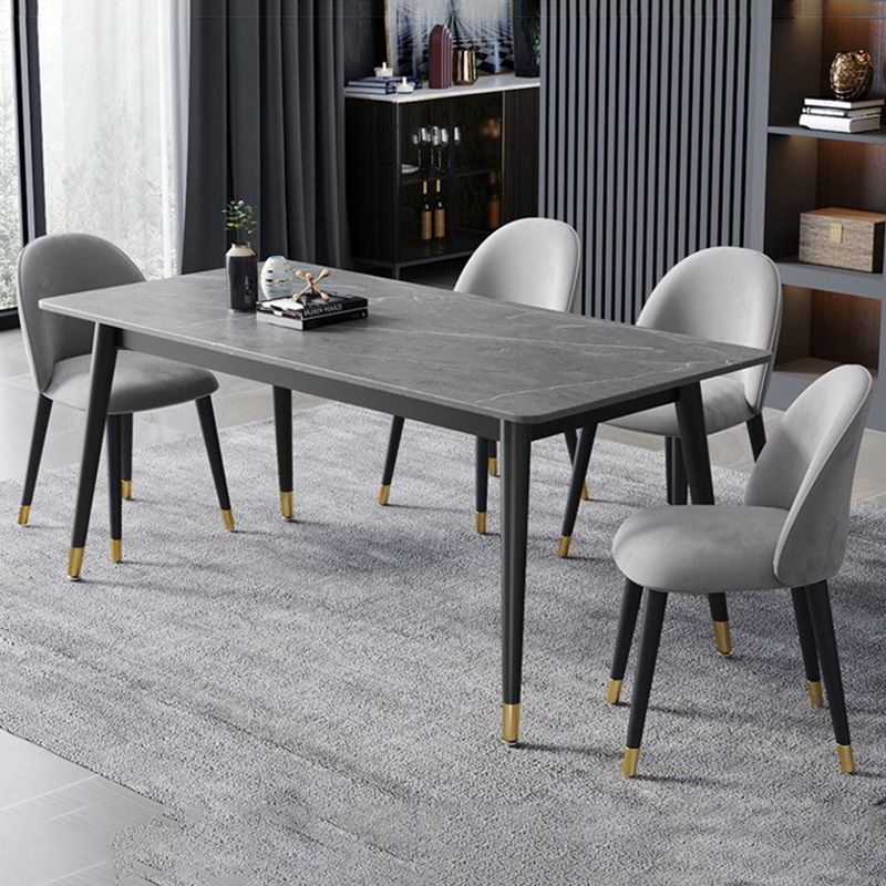 Rectangle 4 Legs Dining Table Modern Dining Room Table of Sintered Stone