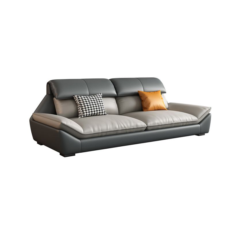 Contemporary Light-grey Sofa/Sentional with Pillow Top Arm 35.43"