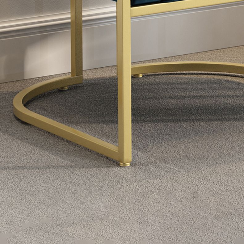 Scandinavian Armless Solid Back Chair for Home Fabric Dining Side Chair