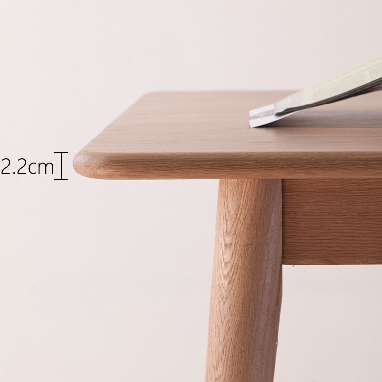 Table rectangulaire en bois de chêne, Table de salle à manger moderne avec 4 pieds pour Restaurant