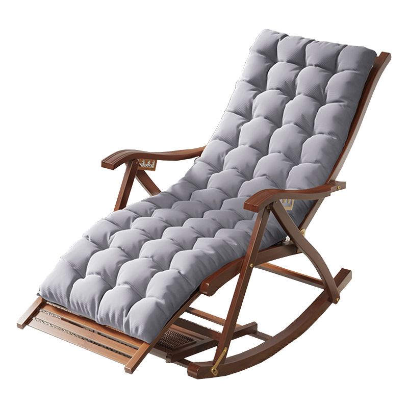 Modern Style Cushions Rocker Chair Spindle Rocker Chair with Bamboo Frame