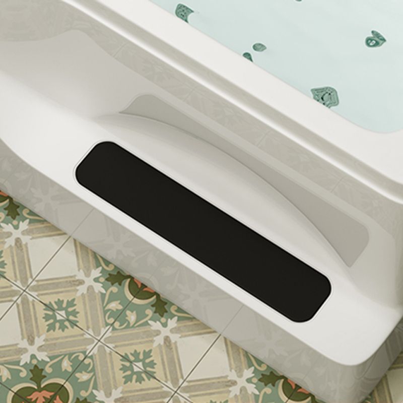 Rectangular Alcove Bathtub Acrylic Home Bath Tub in White for Bathroom