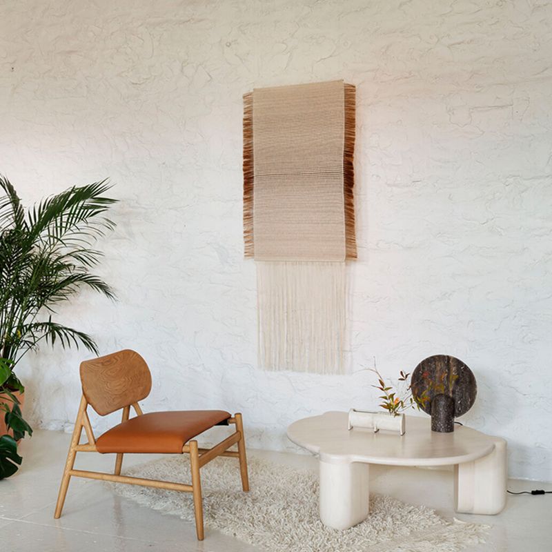 White Goose/black Oak Round Coffee Table with 3 legs Base Cocktail Table