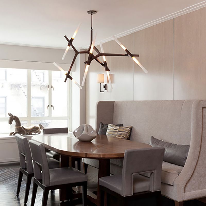 Radiation Chandelier Light Fixtures Modern Multi-Head Suspension Pendant Lamps for Living Room