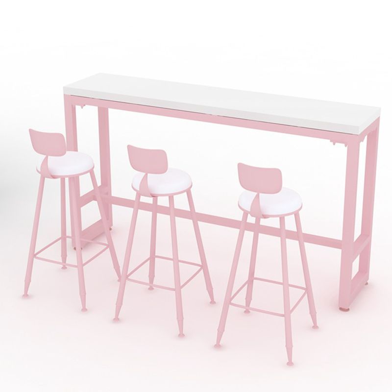 Modern 1/5 Pieces Bar Table Set Rectangle Stone Counter Table for Milk Tea Shop