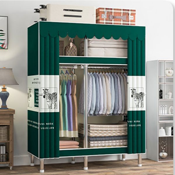 Freestanding Metal Frame Wardrobe Modern Removable Wardrobe with Legs
