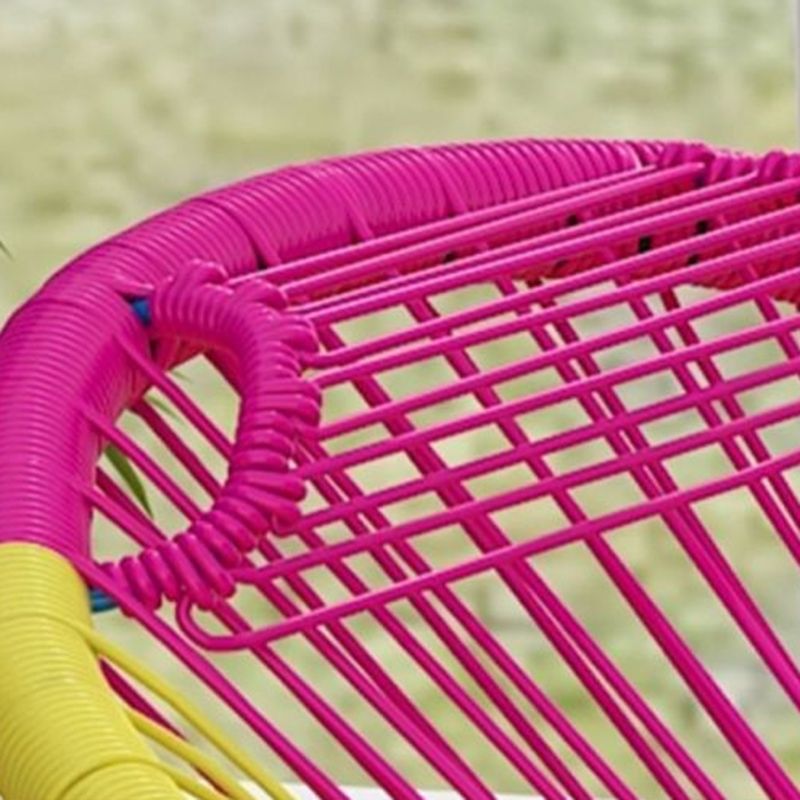 Modern Rocker Wicker Woven Rope Weather-Resistant Rocking Chair