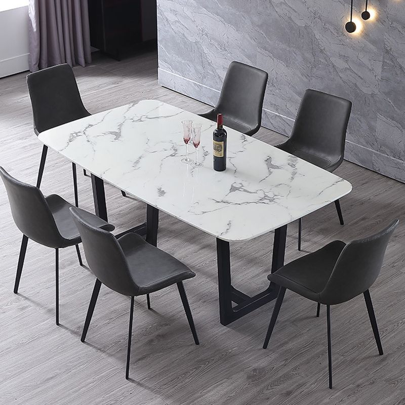 Dining Room Upholstered Chair Black Legs Parsons Dining Chair