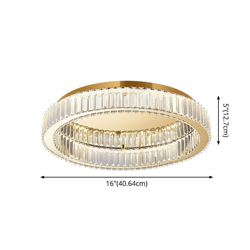 Lámpara De Techo De Anillo De Acabado De Latón Simplicidad De Iluminación De Montaje A Ras De Luz De