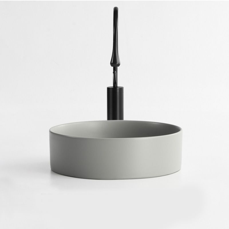 Porcelain Green and Grey Trough Bathroom Sink Modern Trough Bathroom Sink