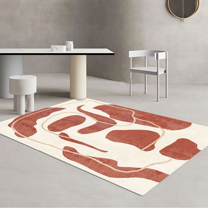 Nordic Indoor Rug Modern Polyester Carpet Washable Non-Slip Area Carpet for Living Room