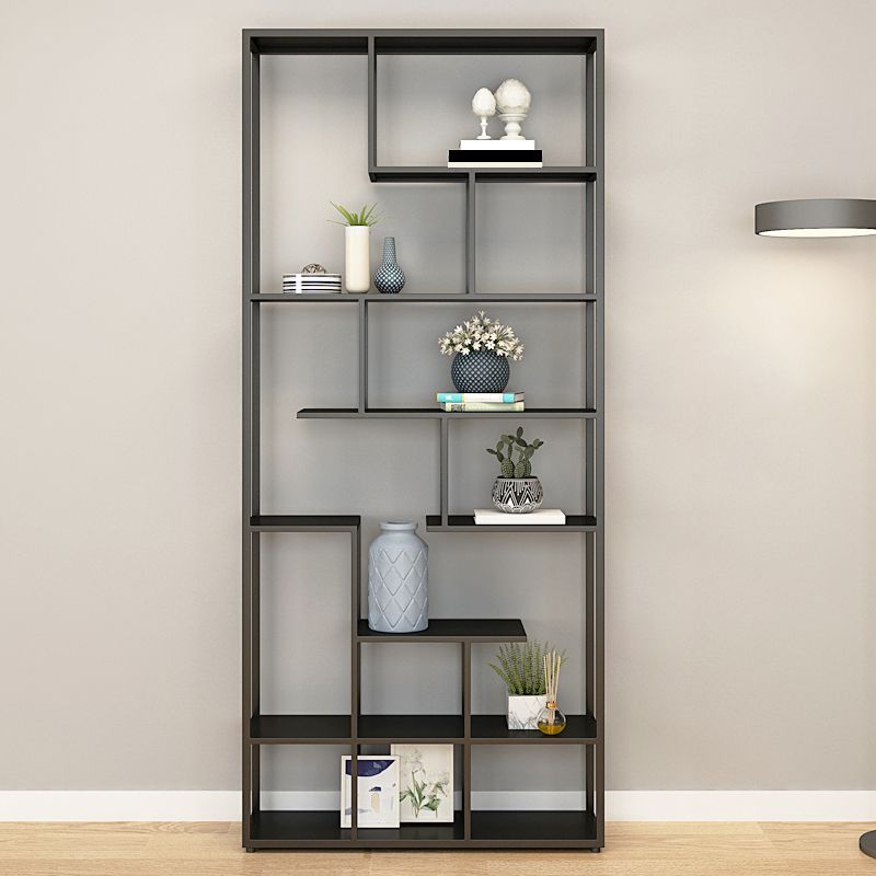 80.71"H Bookcase Open Back Contemporary Style Bookshelf for Office Home