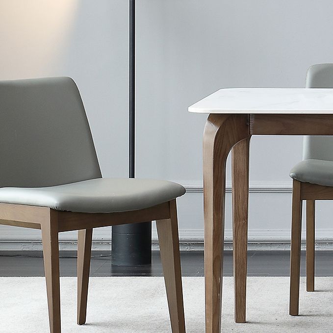 Contemporary Style 1/4/5 Pieces Dining Set Rectangle Sintered Stone Dining Table Set