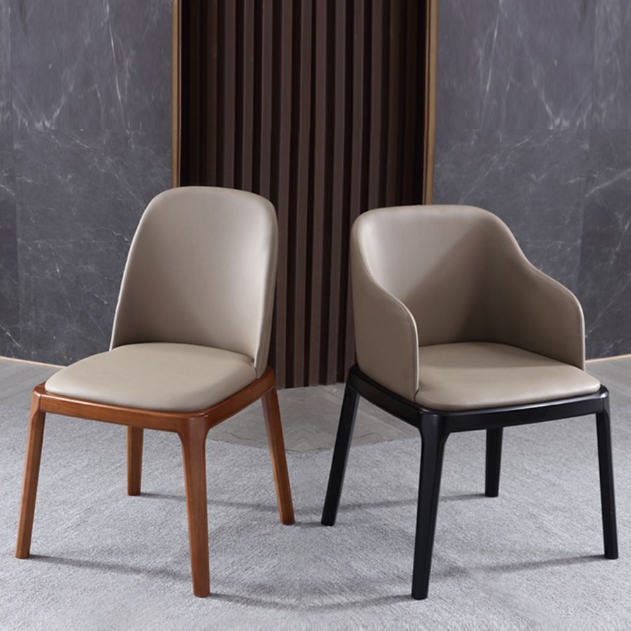 Wood Industrial Dining Chair with Color Cushion Solid Chair for Dining Room