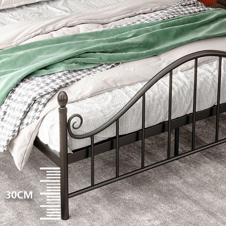 Contemporary Open-Frame Bed Steel Bed Frame with Arched Headboard