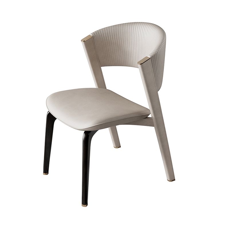 Open Back Dining Accent Chair Upholstered Dining Room Chair for Home