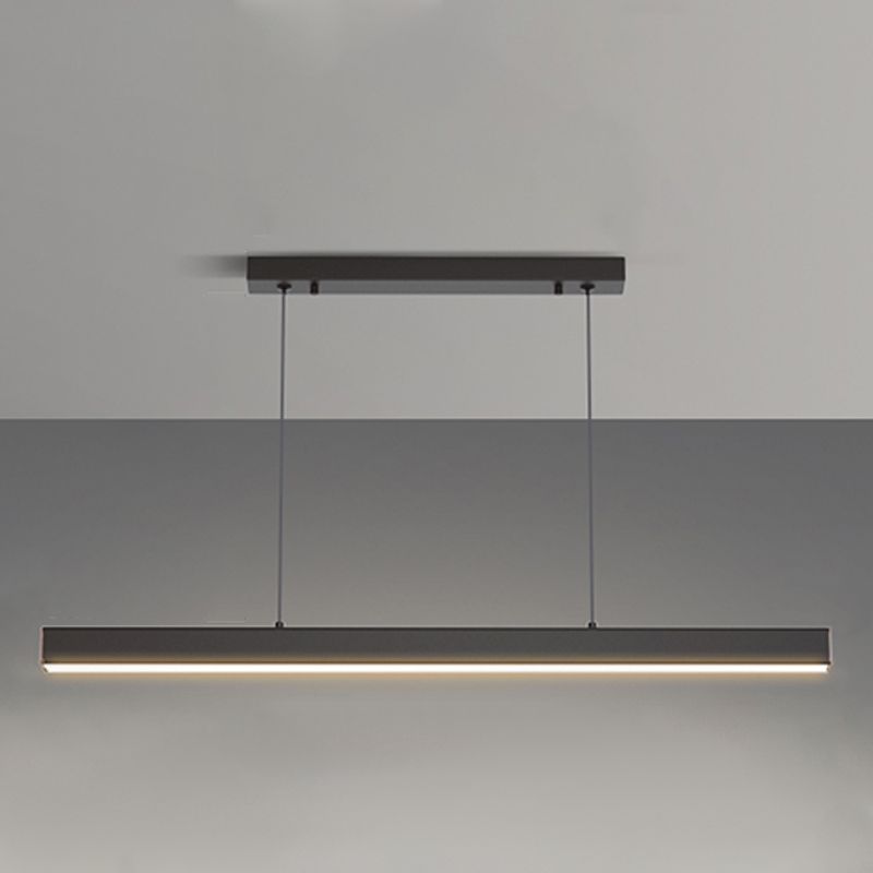 Esszimmer moderne Inselleuchte Schwarzes lineares Aluminium -Anhänger Licht