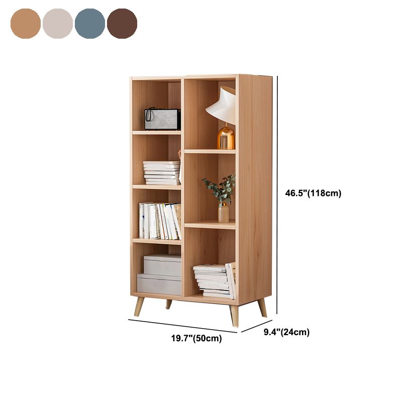 Modern Engineered Wood Book Shelf Closed Back Shelf Bookcase for Study Room