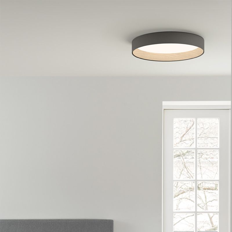 Nordic Circulair LED Plafond Flush Mount Metalen Keuken Flush Mount Lamp met Acryl Diffuser
