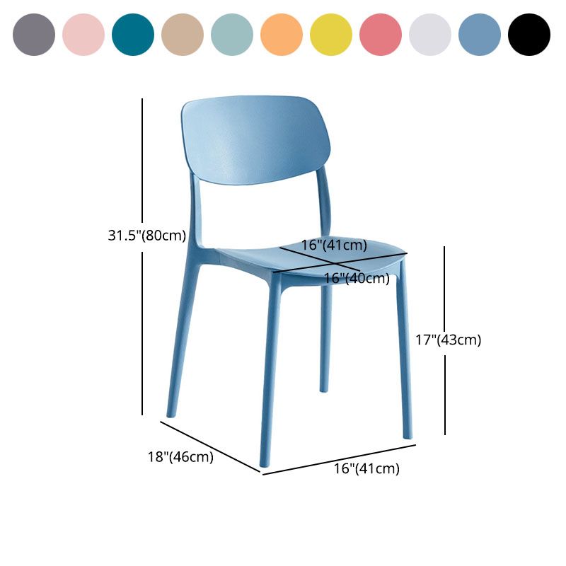 Silla apilable moderna que cena las sillas sin brazos con las piernas plásticas para la cocina