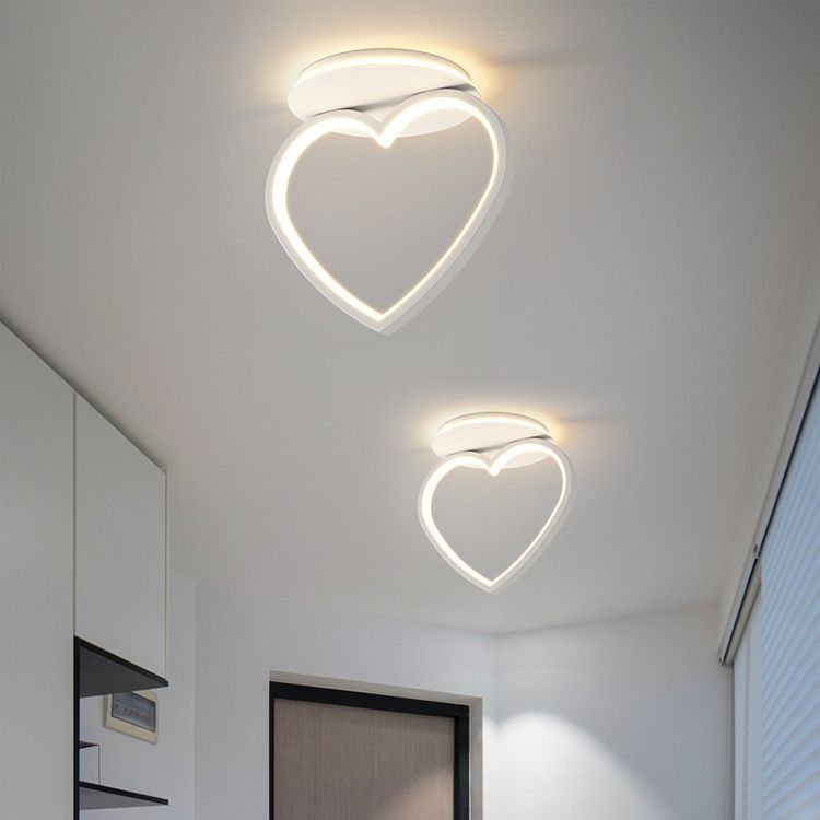 LED White Ceiling Light Contemporary Flush Mount Lighting for Foyer