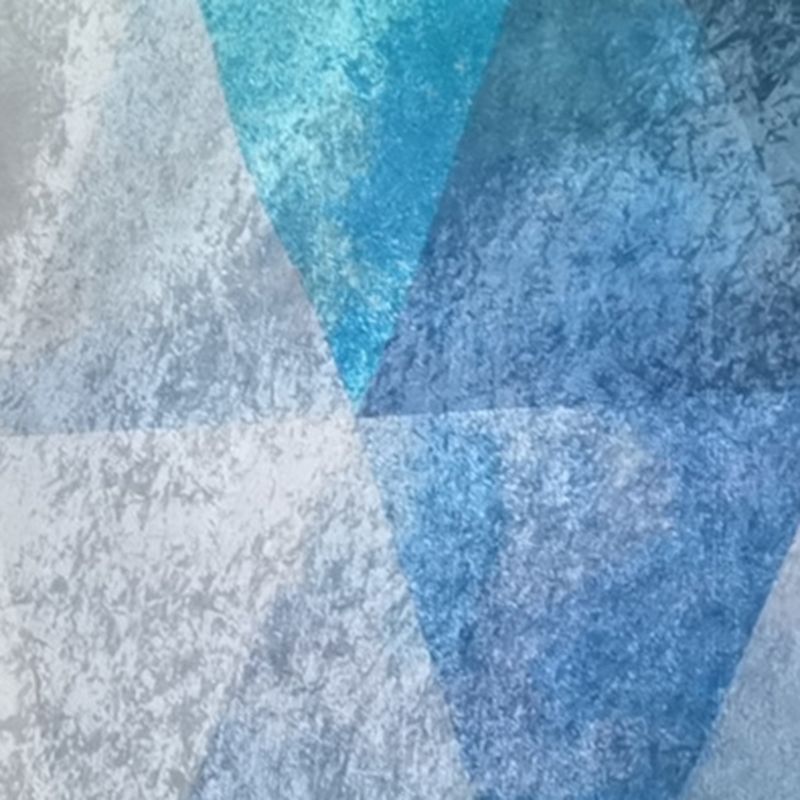 Chic Modern Area Rug Geometric Print Polyester Area Carpet Stain Resistant Rug for Living Room