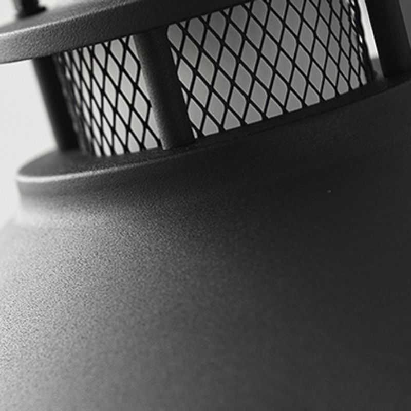 Black Metal Wall Light Industrial Flush Mount Lighting for Home Foyer