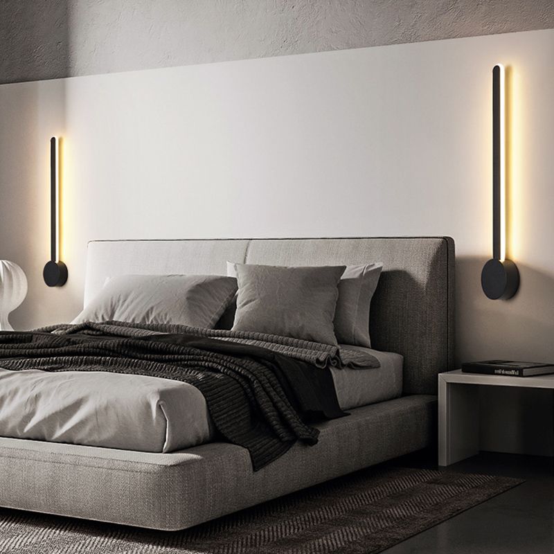 Aluminum Straight Wall Light Modern Style LED Wall Sconce for Living Room