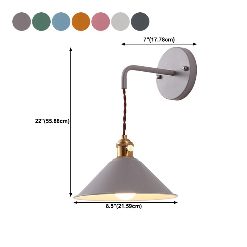 Modernism Macaron Wall Light Cone Shaded Lighting for Foyer Room