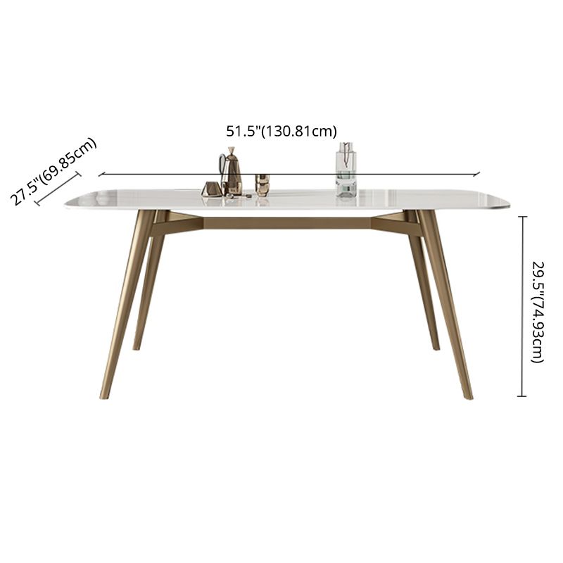 Contemporary Table Dining Set with Sintered Stone Table and Upholstered Chairs