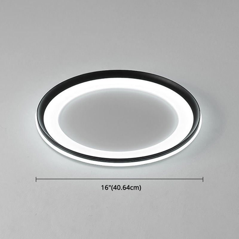 LED slaapkamer dicht bij plafond verlichting minimalistische stijl flush mount lamp met Circle Metal Shade