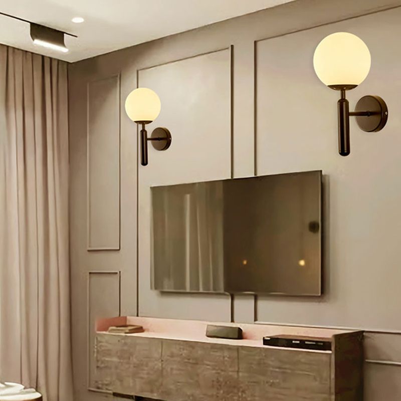 Simplicity Wall Lighting Fixture Round Glass Wall Light Sconce