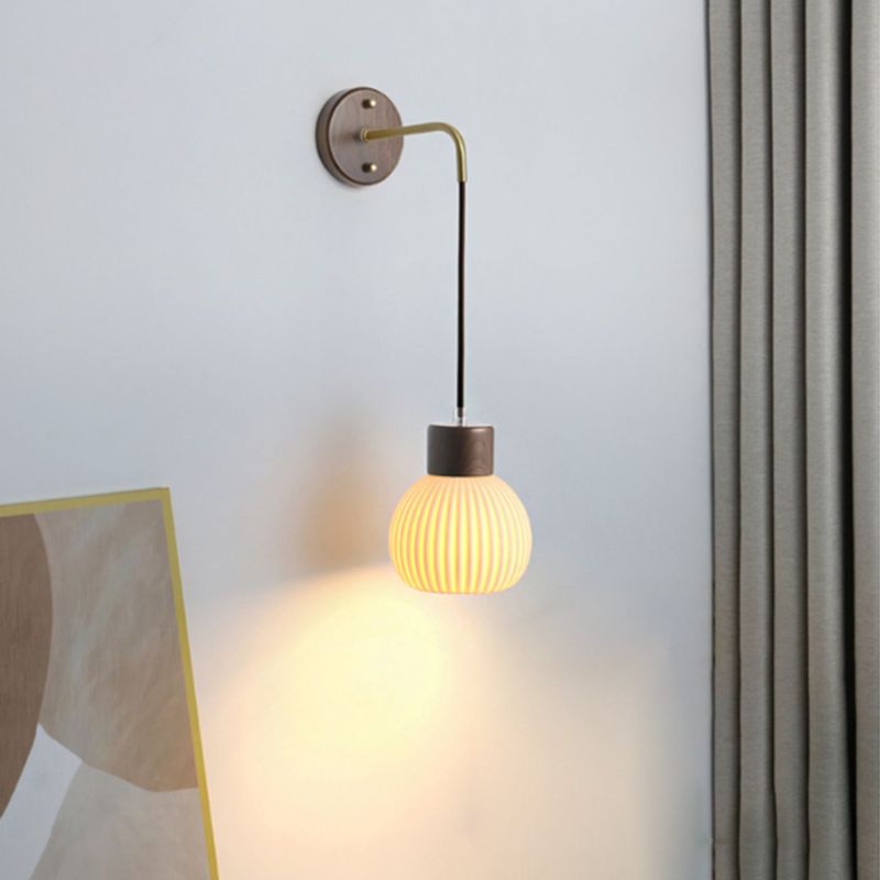 Nordic Wall Light Fixture Geometric Wooden Wall Light Sconce for Bedroom