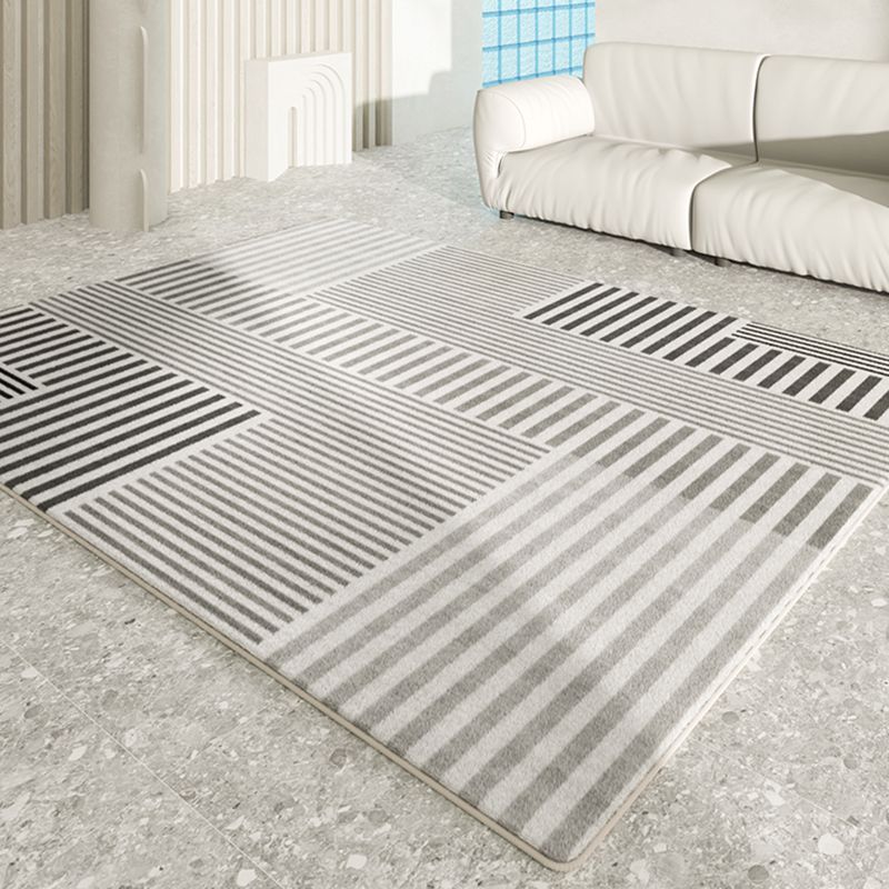 Simplicity Area Carpet Classical Indoor Rug Polyester Stain Resistant Area Rug for Living Room