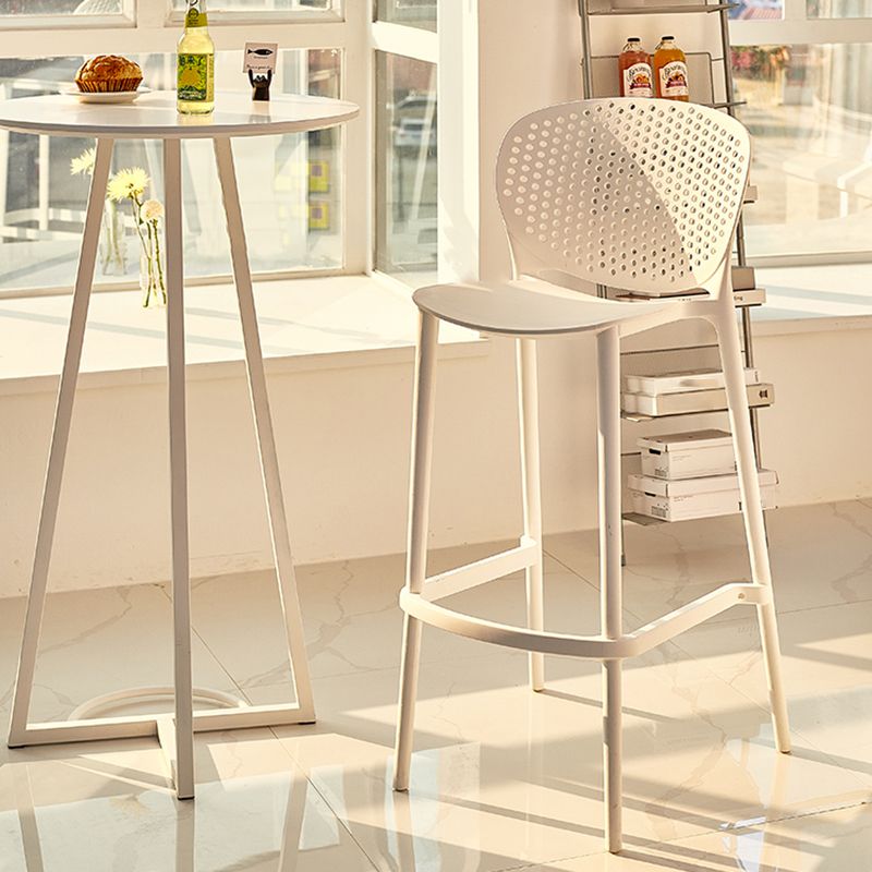 Nordic Style Bar-stool Plastic Counter Bar Stool for Kitchen Bar with Plastic Legs