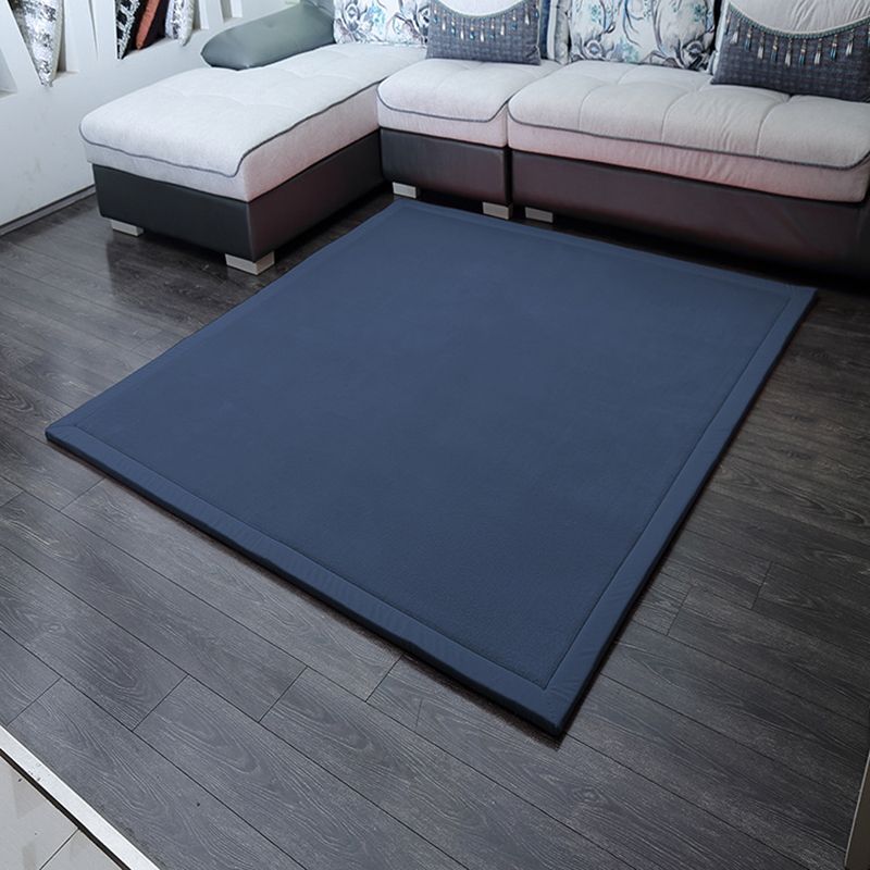 Minimalist Plain Shag Rug Polyester Indoor Carpet Non-Slip Backing Area Carpet for Living Room