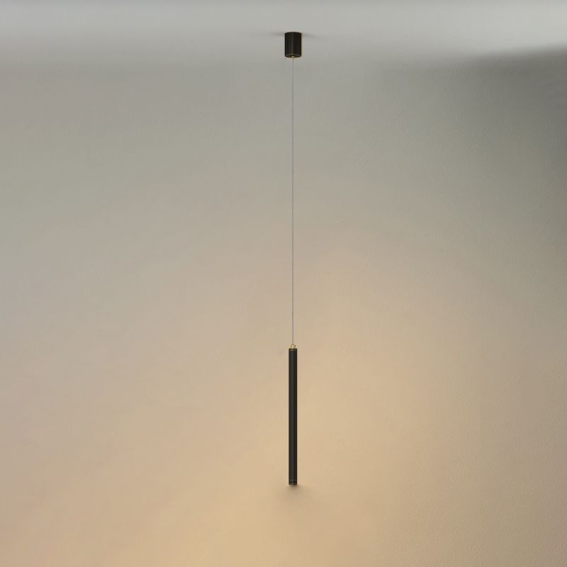 Modern Round Metal Tube 3W LED Pendant Light Long Line Lamps for Bedroom Dinning Room