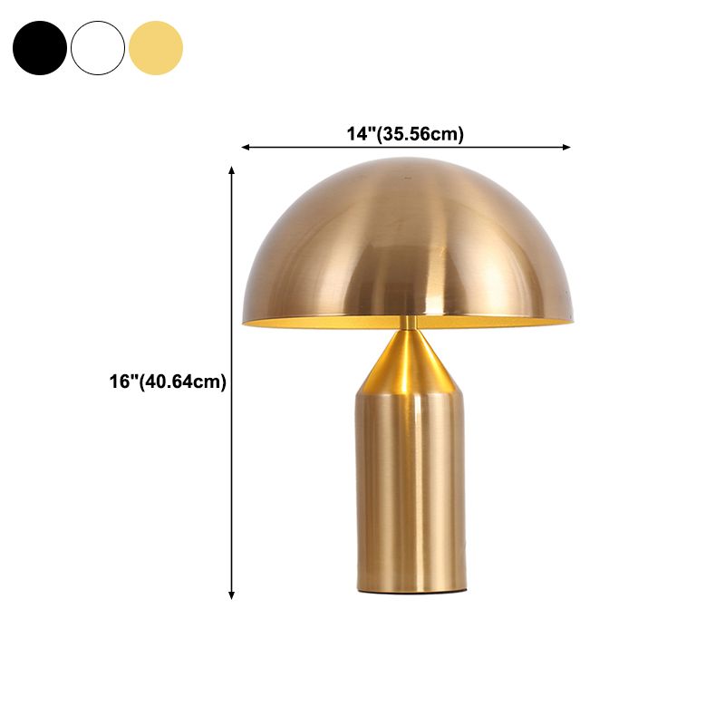 Lampes de table de nuit en dôme de style contemporain en métal lampe de table à 1 lumière