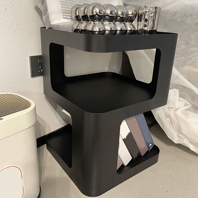 15" Wide Contemporary Corner Table Square Storage Accent Side Table