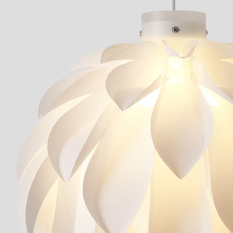 Acrylic Global Pendant Lighting Fixture Modern Style White Hanging Ceiling Light