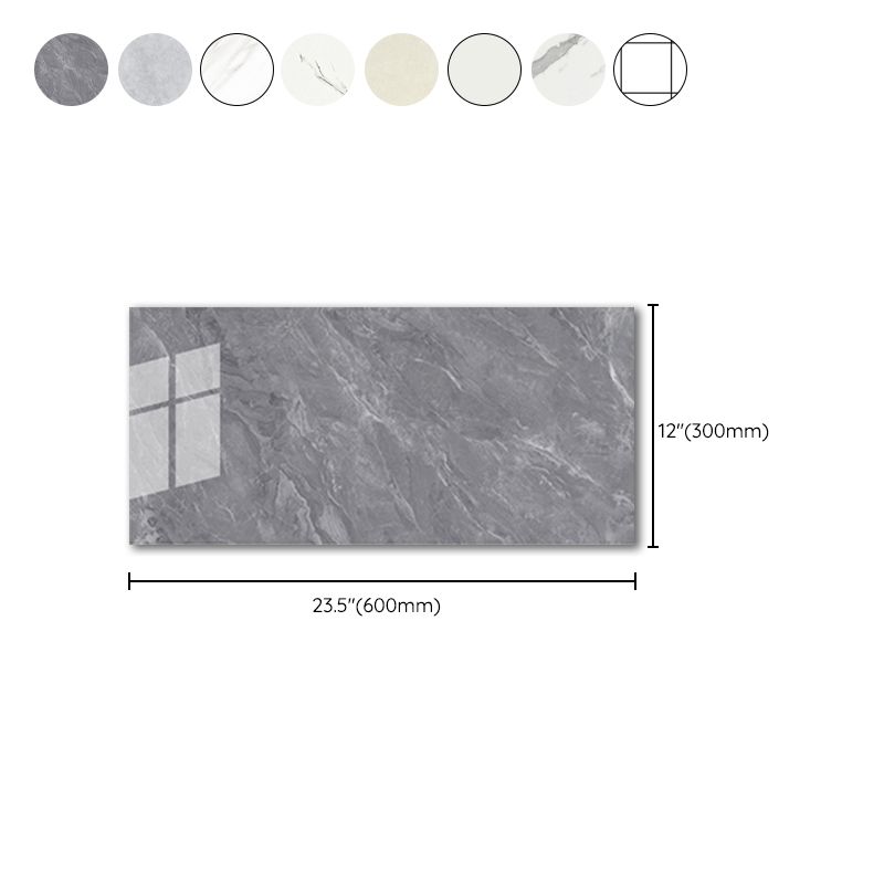 Modern Peel & Stick Field Tile PVC Rectangular Wallpaper for Kitchen Backsplash