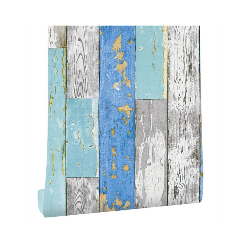 Faux Wood Wallpaper Retro Wall Covering Water-Resistant, Self Sticking