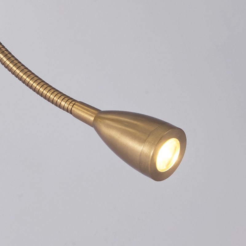 Square Fabric Shade Simplicity Bedside LED Reading Lamp Adjustable Spotlight Design Modern Style Sconce Lights