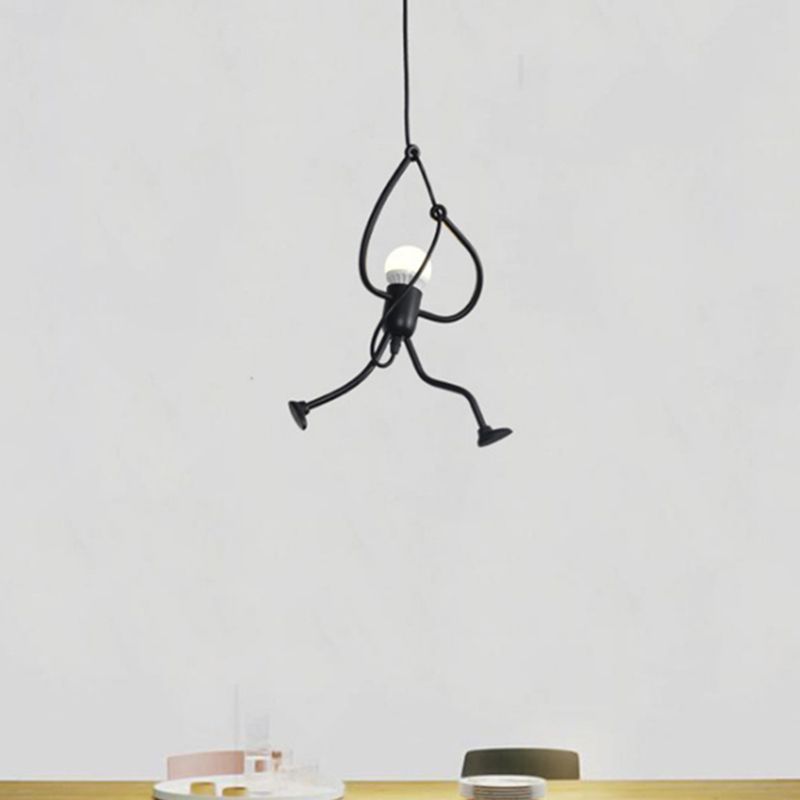 Metalen kale lamp hanglamp plafondlicht industriële stijl eetkamer hanger lichtkit in zwart