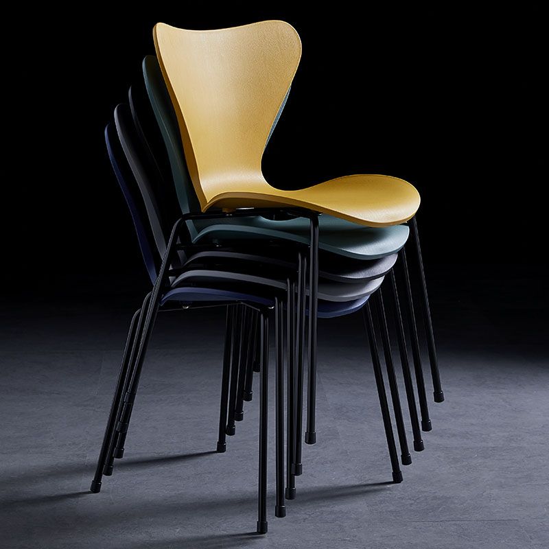 Home Wingback Dining Armless Chairs Indoor Dining Side Chairs with Metal Legs