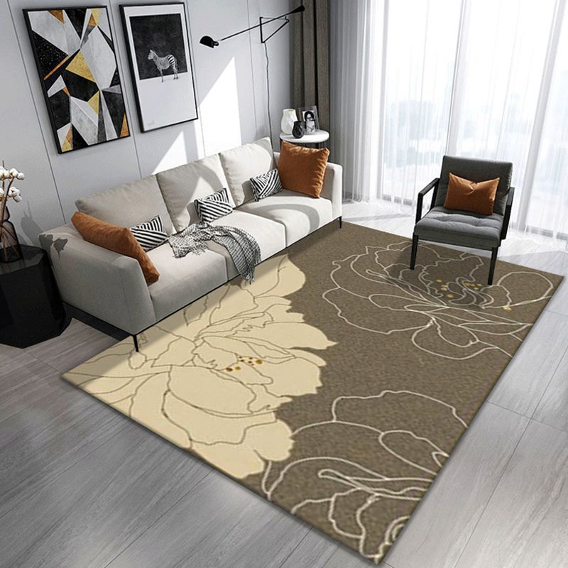 Simplicity Modern Area Rug Animal and Plant Pattern Rug Friendly Washable Rug for Home Decoration