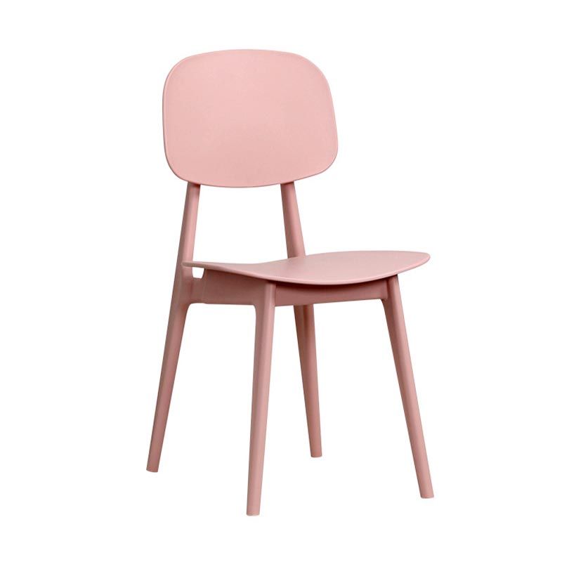 Contemporary Plastic Dining Chair Open Back Dining Side Furniture in Matte Finish for Home