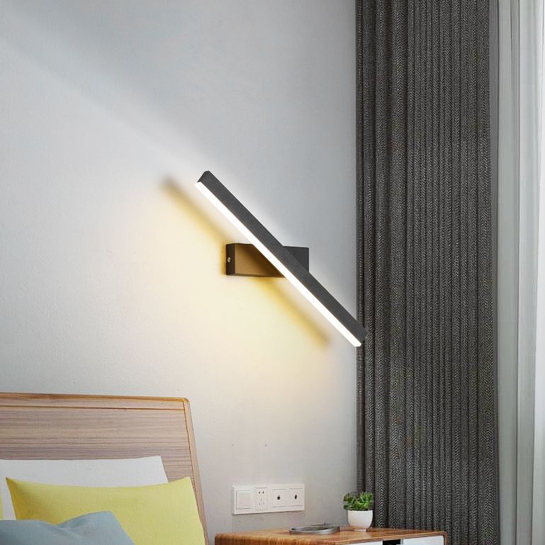 Lámpara de pared de pared LED creativa moderna Lámpara de pared giratoria rectangular de hierro giratorio con sombra acrílica