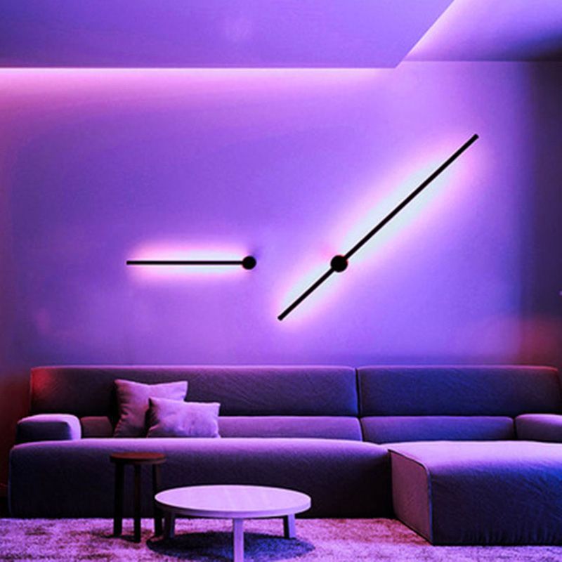 Stile moderno RGB Light Metallic Sconce Lighting Prontoni murali per la camera da letto per la camera da letto d'albergo