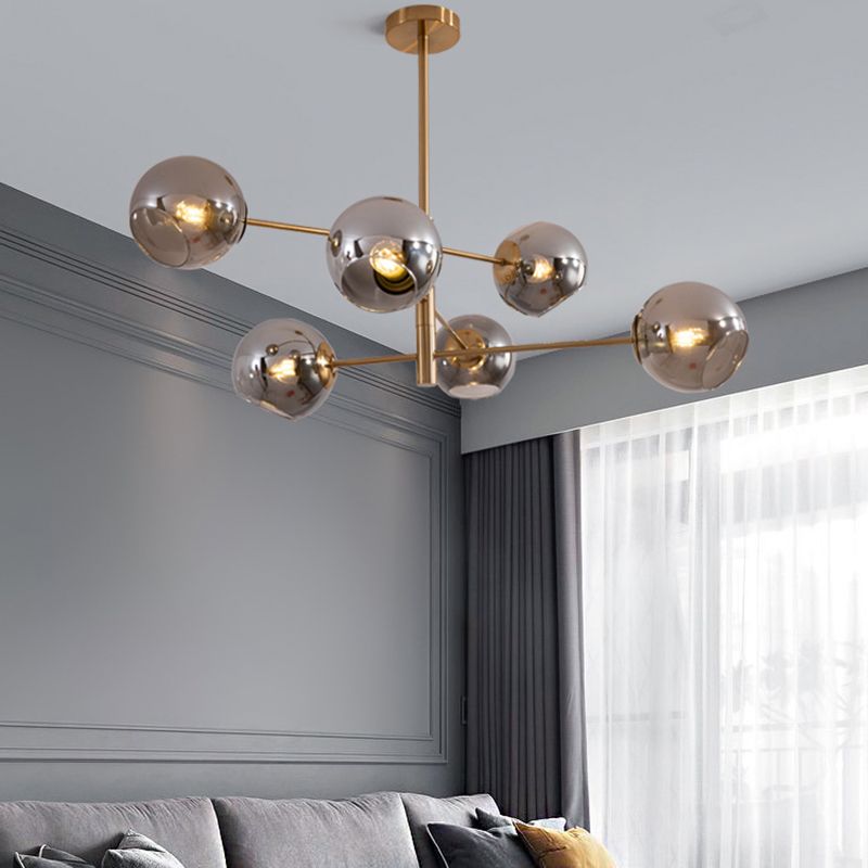 Modern Globe Chandelier Lights Glass Chandelier Pendant Light for Living Room